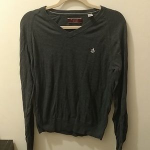 Penguin | Grey V Neck Sweater